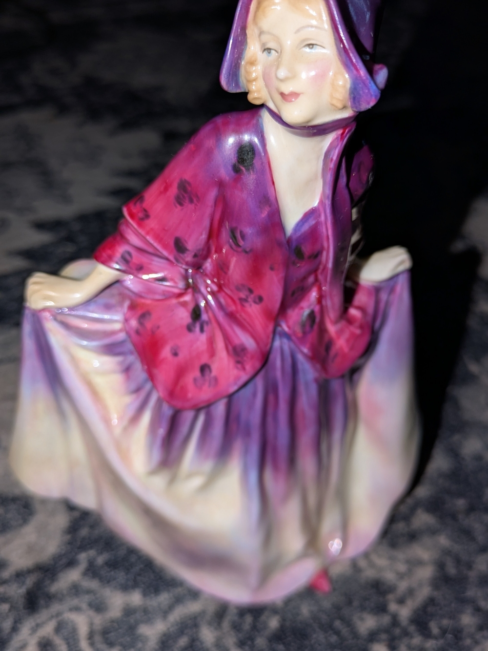 Royal Doulton Sweet Anne Figurine in Purple and Pink